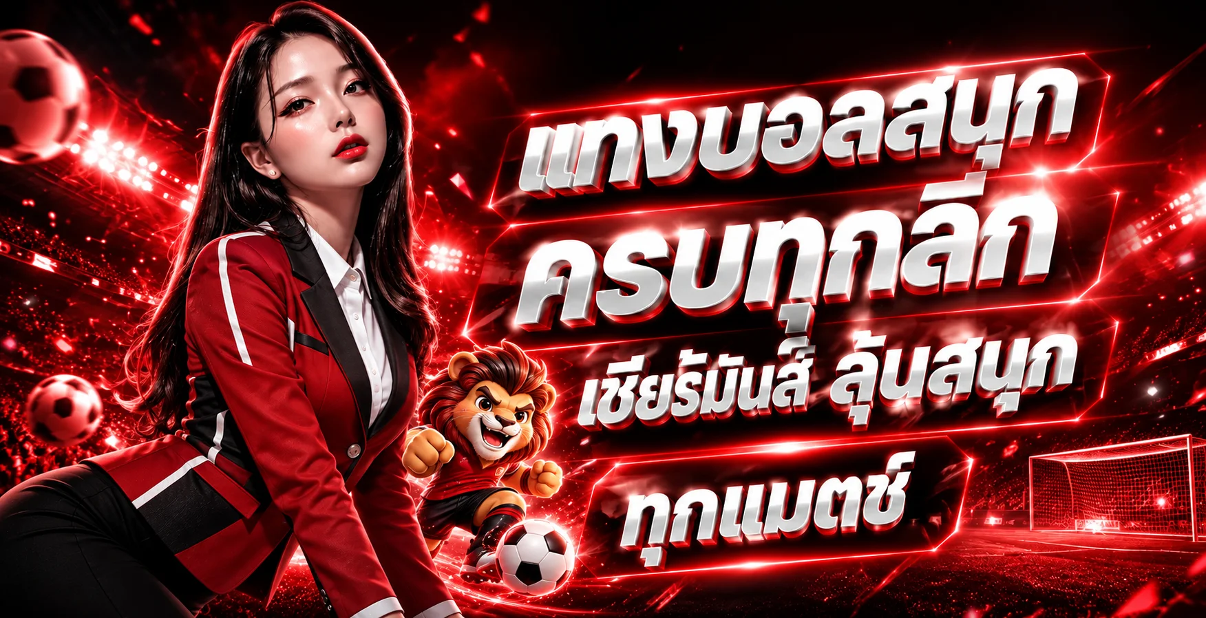 แบนเนอร์แทงบอล AJM1MAX พร้อมสนามฟุตบอล